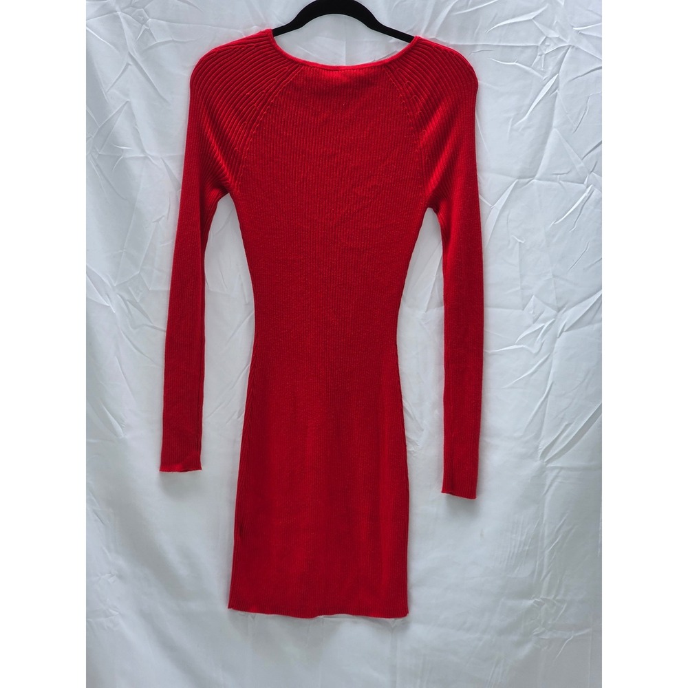 Abercrombie & Fitch Ribbed Cutout Long Sleeve Mini Dress Small 159-591-4181-500 - Picture 2 of 8